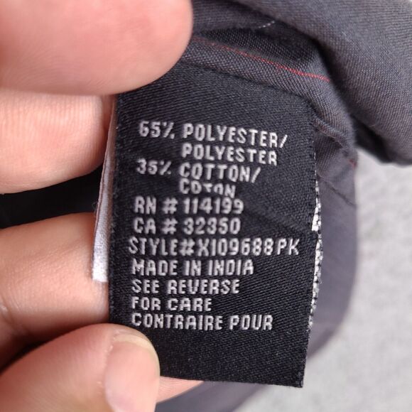 Quiksilver Shirt Mens Small Gray Striped Button Down Long Sleeve - Picture 9 of 16